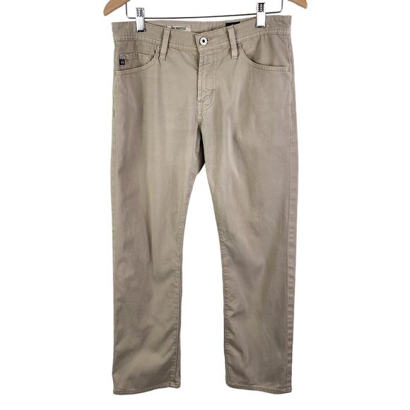 Ag Adriano Goldschmied Straight Pants Men 30X29 Protege Tan Chino Tailored - Picture 1 of 8